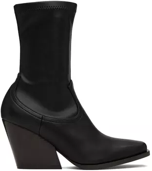Черные ковбойские сапоги из искусственной кожи Stella McCartney