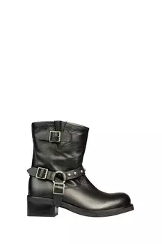 Черные кожаные ботильоны Emanuelle Vee