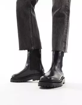 Черные кожаные ботинки челси Walk London Dana