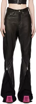 Черные кожаные брюки Bolan Banana Rick Owens