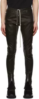 Черные кожаные брюки Gary Rick Owens