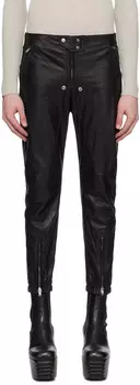Черные кожаные брюки Luxor Rick Owens, цвет Black