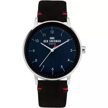 Черные кожаные часы Ben Sherman