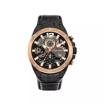 Черные кожаные часы The Police