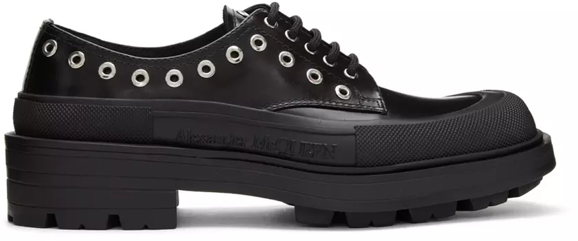 Черные кожаные дерби Alexander McQueen