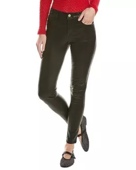 Черные кожаные джинсы FRAME Denim Le Skinny De Jeanne, черный