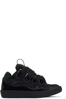 Черные кожаные кроссовки Curb Lanvin