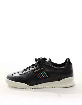 Черные кожаные кроссовки с белой подошвой и белой подошвой PS Paul Smith Dover