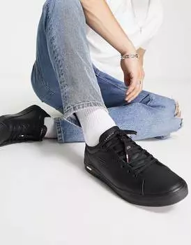 Черные кожаные кроссовки Tommy Hilfiger