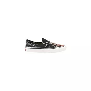 Черные кожаные кроссовки Vans