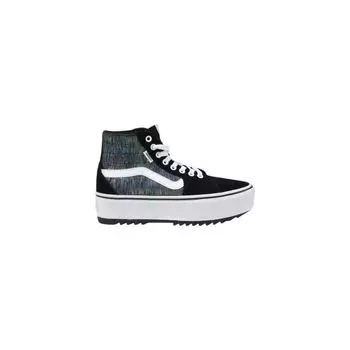 Черные кожаные кроссовки Vans