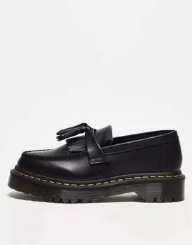 Черные кожаные лоферы Dr Martens Adrian Bex