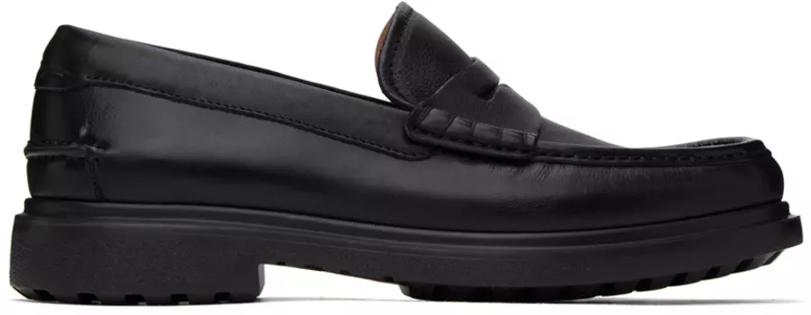 Черные кожаные лоферы Ferragamo