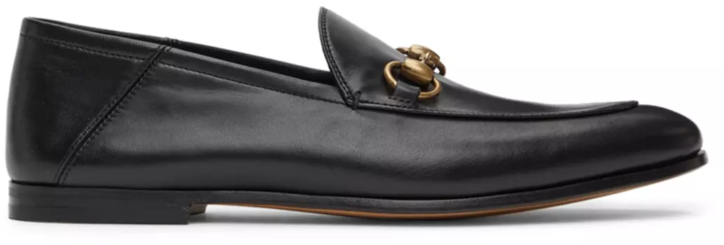 Черные кожаные лоферы Horsebit Gucci