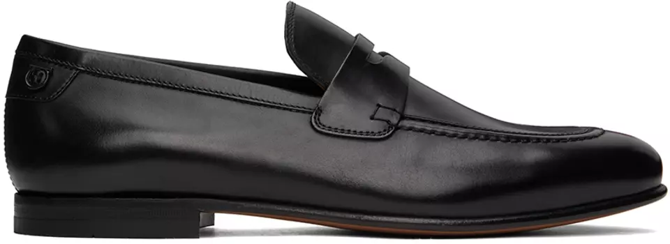 Черные кожаные лоферы пенни Ferragamo