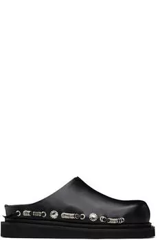 Черные кожаные мокасины без застежек Toga Virilis