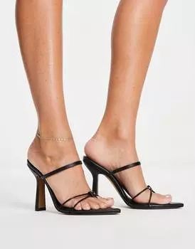 Черные кожаные мюли премиум-класса Topshop Sofia