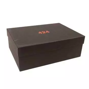 Черные кожаные низкие кроссовки Wax Dip 424 ON FAIRFAX, цвет Pattern