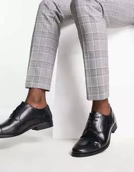 Черные кожаные оксфорды с носком ASOS DESIGN