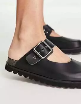 Черные кожаные сабо Bronx Baylorr mary jane