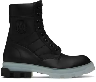 Черные кожаные сапоги AMIRI