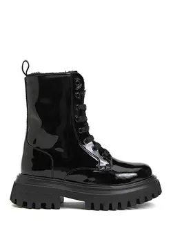 Черные кожаные сапоги для девочек Dolce&Gabbana