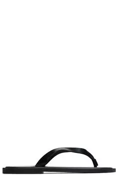 Черные кожаные шлепанцы Tong AURALEE