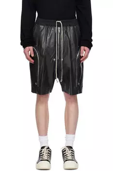 Черные кожаные шорты Hollywood Bauhaus Bela Rick Owens