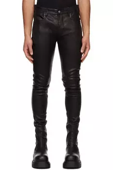 Черные кожаные штаны Hollywood Tyrone Rick Owens