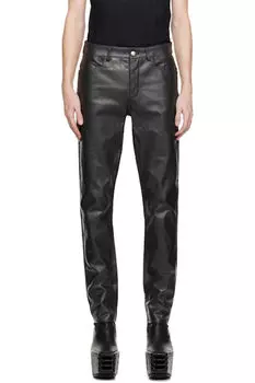 Черные кожаные штаны Hollywood Tyrone Rick Owens