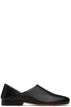 Черные кожаные тапочки LEMAIRE