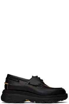 Черные кожаные туфли-лодочки sacai