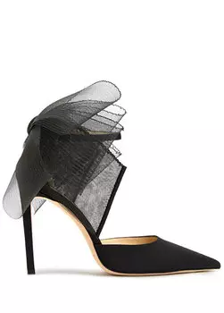 Черные кожаные туфли на высоком каблуке averly Jimmy Choo