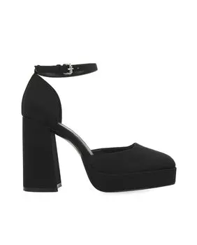 Черные кожаные женские туфли-лодочки на широком каблуке и платформе Gioseppo, черный