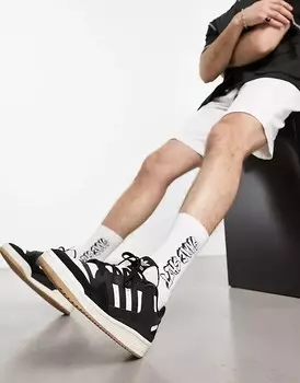 Черные кроссовки adidas Originals Forum Low CL, черный