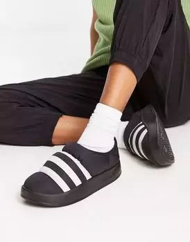 Черные кроссовки adidas Originals Puffylette с белой отделкой