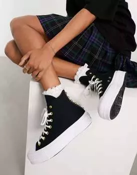 Черные кроссовки Converse Chuck Taylor All Star Lift Hi с шипами