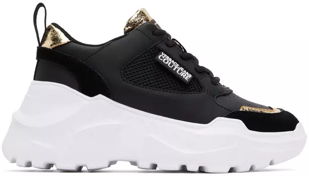 Черные кроссовки для спидтрека Versace Jeans Couture