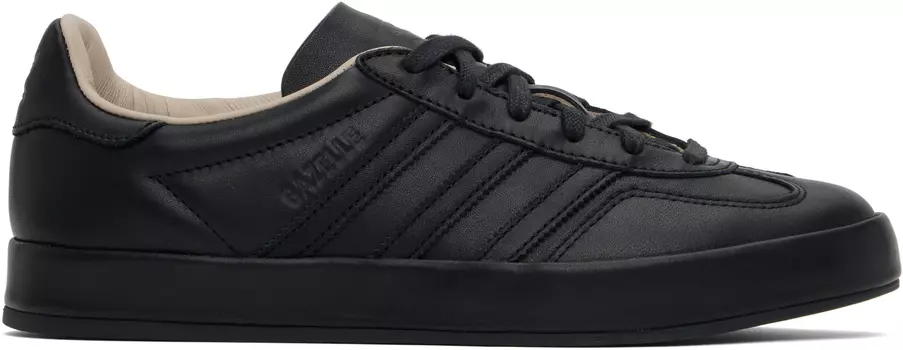 Черные кроссовки Gazelle для помещений Adidas Originals, Core black/Core black/ Wonder beige