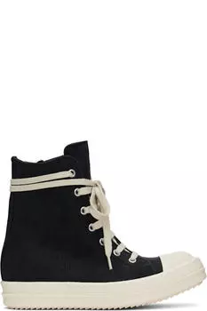 Черные кроссовки Hollywood Bull Leather Rick Owens