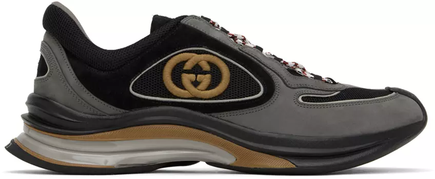 Черные кроссовки Interlocking G Run Gucci
