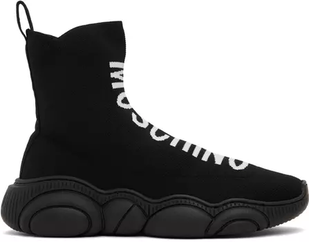 Черные кроссовки Moschino Teddy Sock