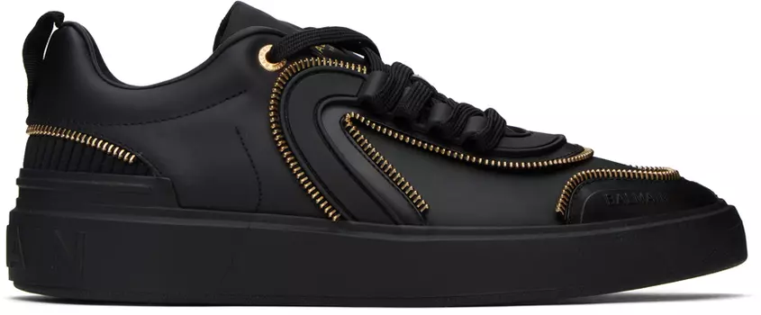 Черные кроссовки на молнии B-Skate Balmain