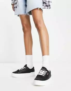 Черные кроссовки на платформе Levi's PU tijuana - BLACK