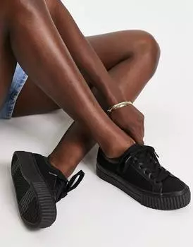 Черные кроссовки на плоской подошве ASOS DESIGN Diego