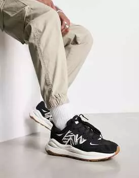 Черные кроссовки New Balance 5740 с зебровым принтом