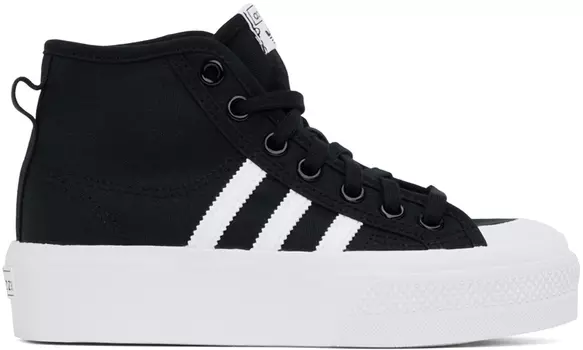 Черные кроссовки Nizza на платформе Mid adidas Originals