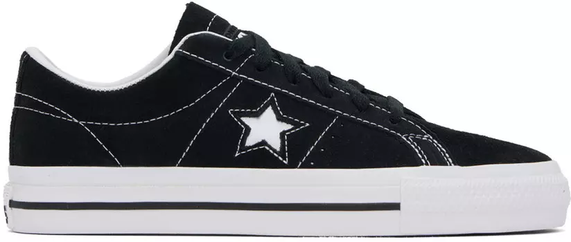 Черные кроссовки One Star Pro Low Top Converse, черный/черный/белый