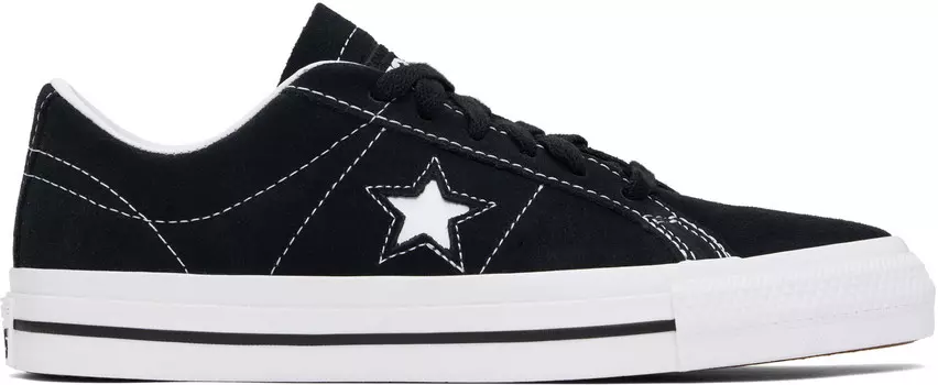 Черные кроссовки One Star Pro Low Top Converse, черный/черный/белый
