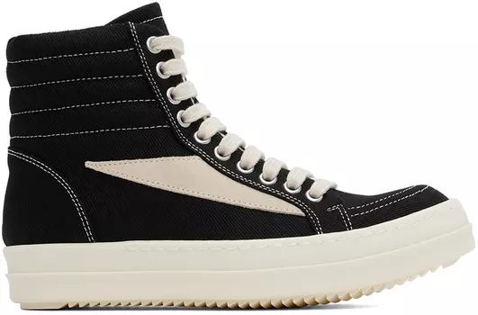 Черные кроссовки Porterville High Vintage Sneaks Rick Owens DRKSHDW, Black/Milk/Milk